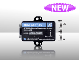 MicroStrain Releases the 3DM-GX3 -45: The Smallest, Lightest, & Lowest Power GPS/INS