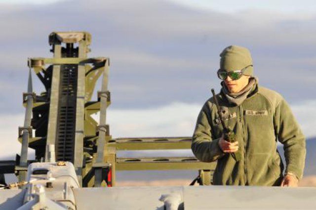 Aviation brigade trains at NTC with first Shadow unmanned aerial system troop