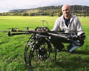 FLIGHT enthusiast has built a remote-controlled drone which could be