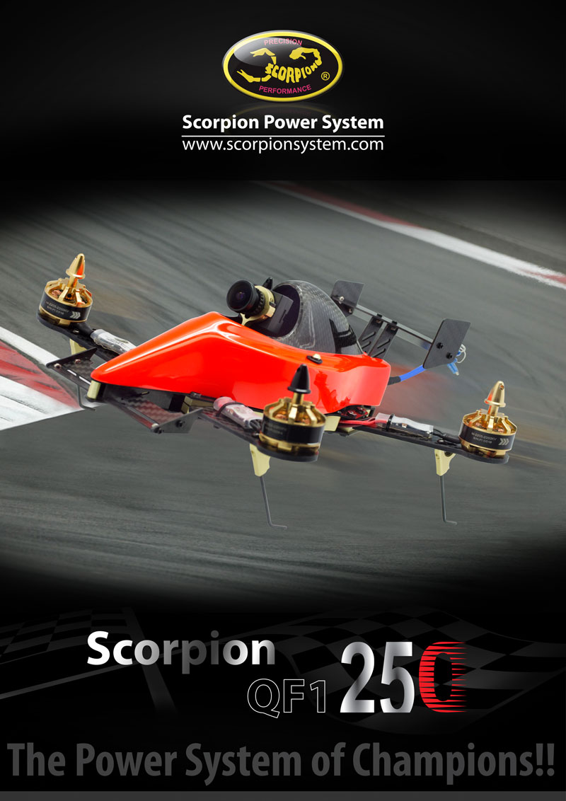 Scorpion QF1 designing a new championship of 250 class racing quad copter sUAS News