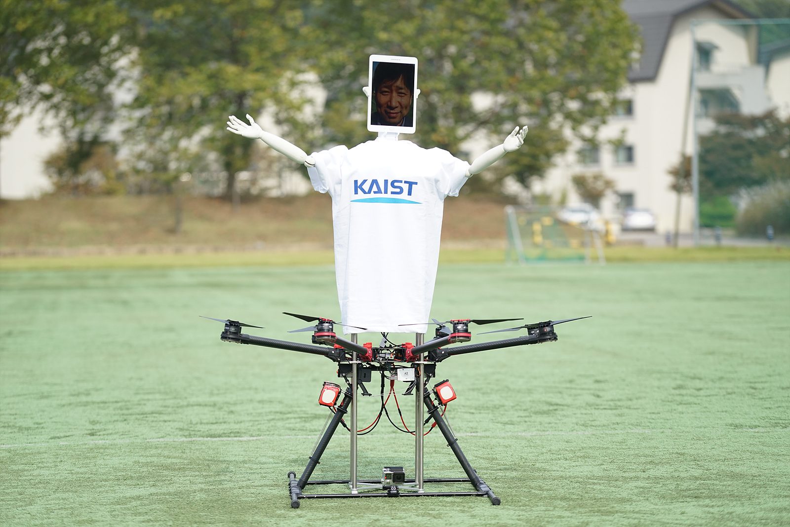 Korean Flying telepresence humanoid Robot Drone Man Fly sUAS News