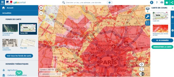 French restricted drone airspace France