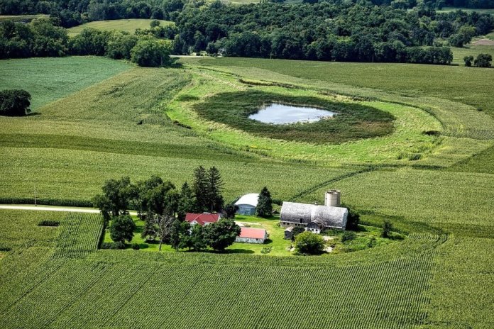 Farm aerial view