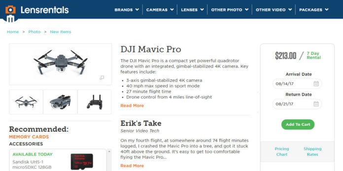 Lens Rental Drone Hire