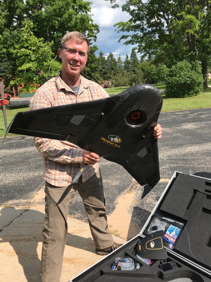 Dr. Curtis Edson with UAV