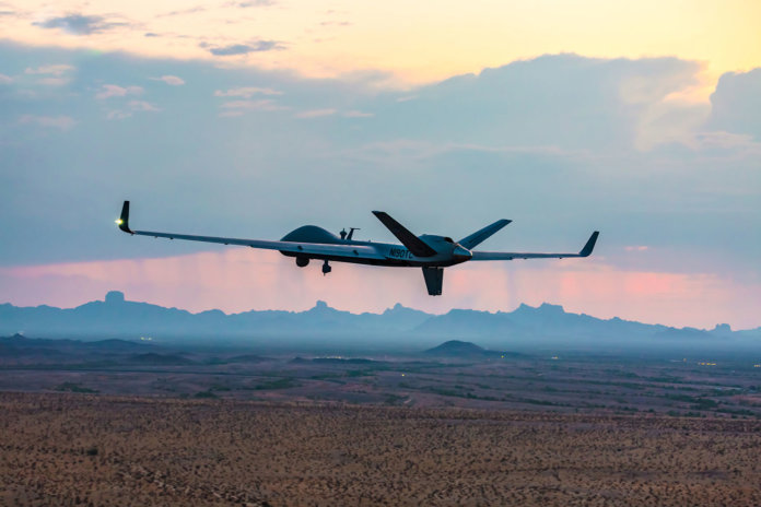 GA-SkyGuardian over desert