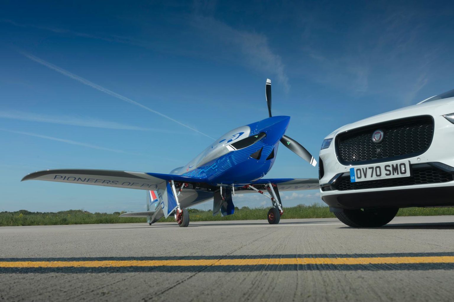 Jaguar IPACE provides ground support for allelectric flight speed