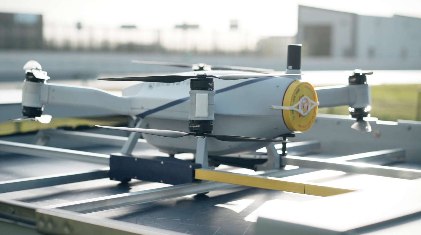 Azur Drones and AVNIR Energy drone in a box for detecting radioactivity
