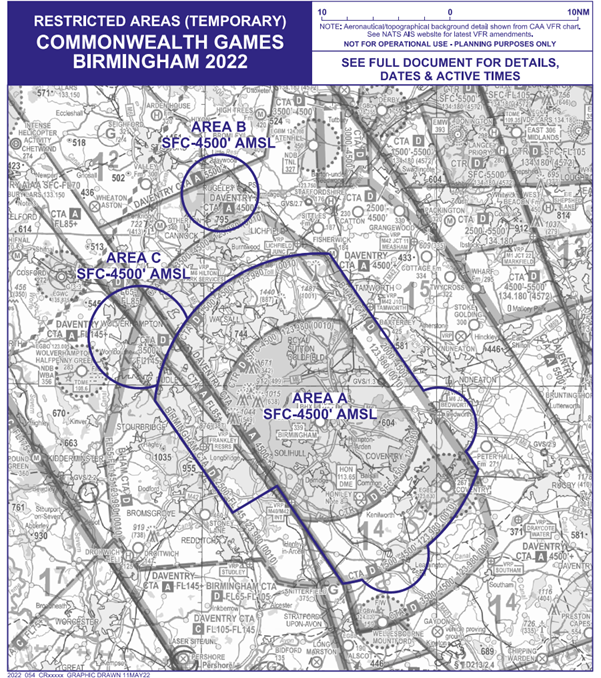 Birmingham Commonwealth Games Airspace Restrictions