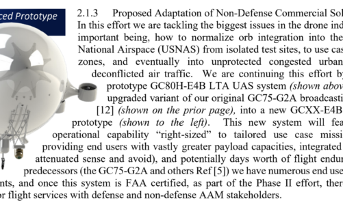AF221-DCS01 / Proposal: F2D-3746 “Large Unmanned Hybrid Propulsions LTA Platformfor Urban Air Mobility”