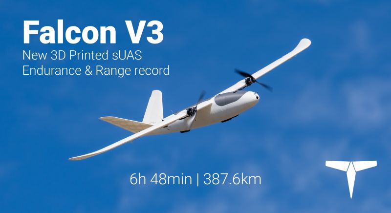 Titan Dynamics’ 3D Printed Falcon V3 Achieves Remarkable Flight Performance – sUAS News Titan Dynamics’ 3D Printed Falcon V3 Achieves Remarkable Flight Performance – sUAS News